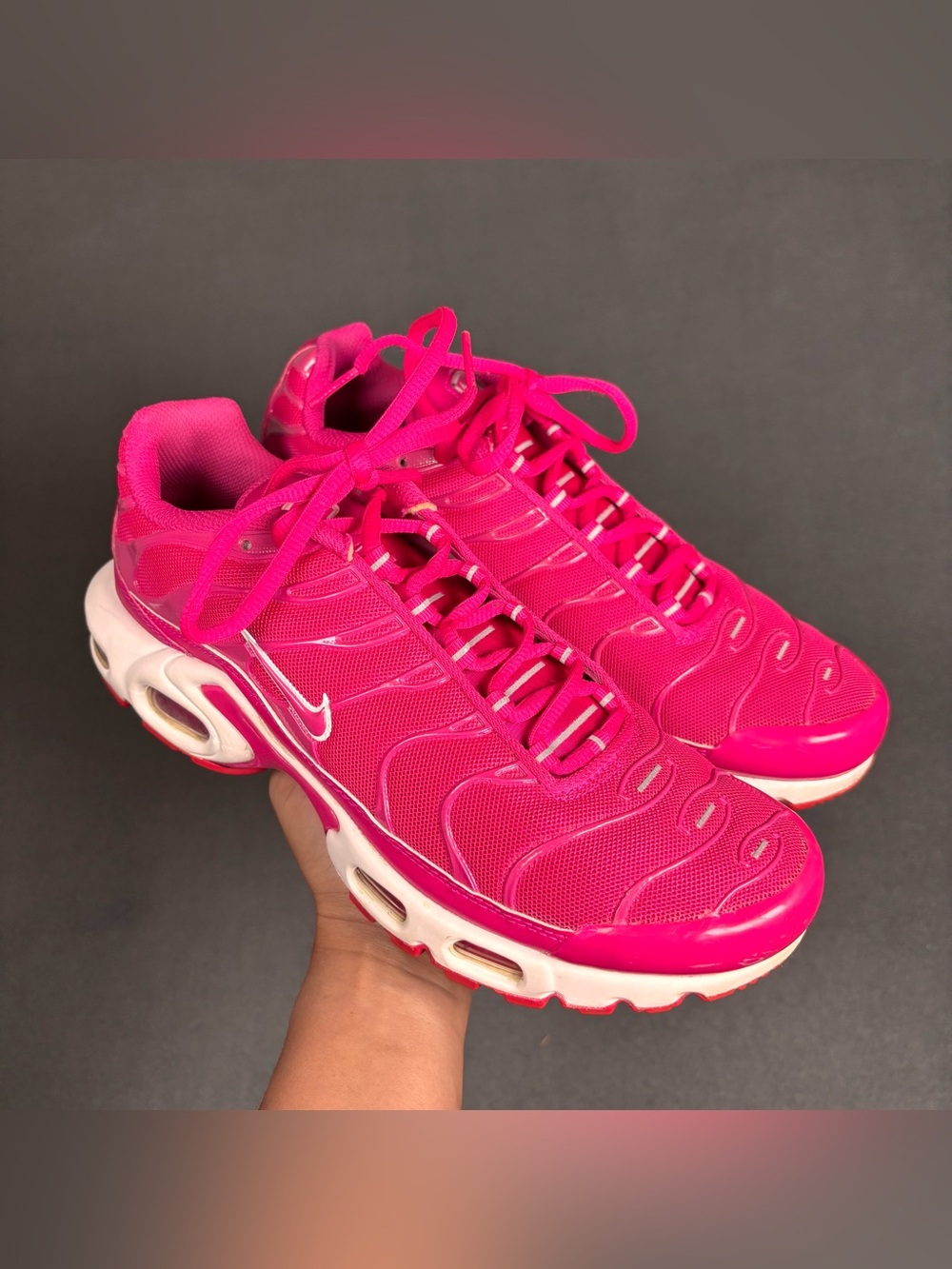 Nike Women’s Air Max Plus Hot Pink Pink Prime/White Sneakers Size 9W